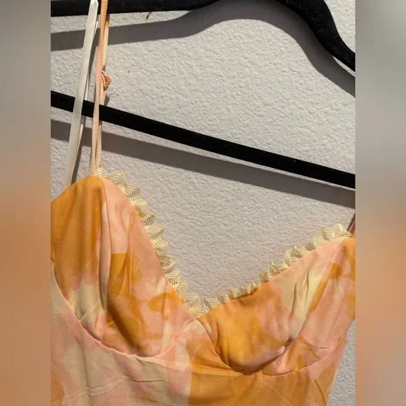 Hello Molly WARMTH OF LOVE MESH MAXI DRESS ORANGE - Picture 6 of 10